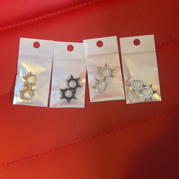 Spiked Huggie Hoops - Picture 9 of 9